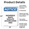 Signmission Hazardous Waste Satellite Accumulation OSHA Notice Sign, Aluminum, 18in W x 24in L, 2PK OS-2PACK-NS-A-1824-V-13338 - alternate 6